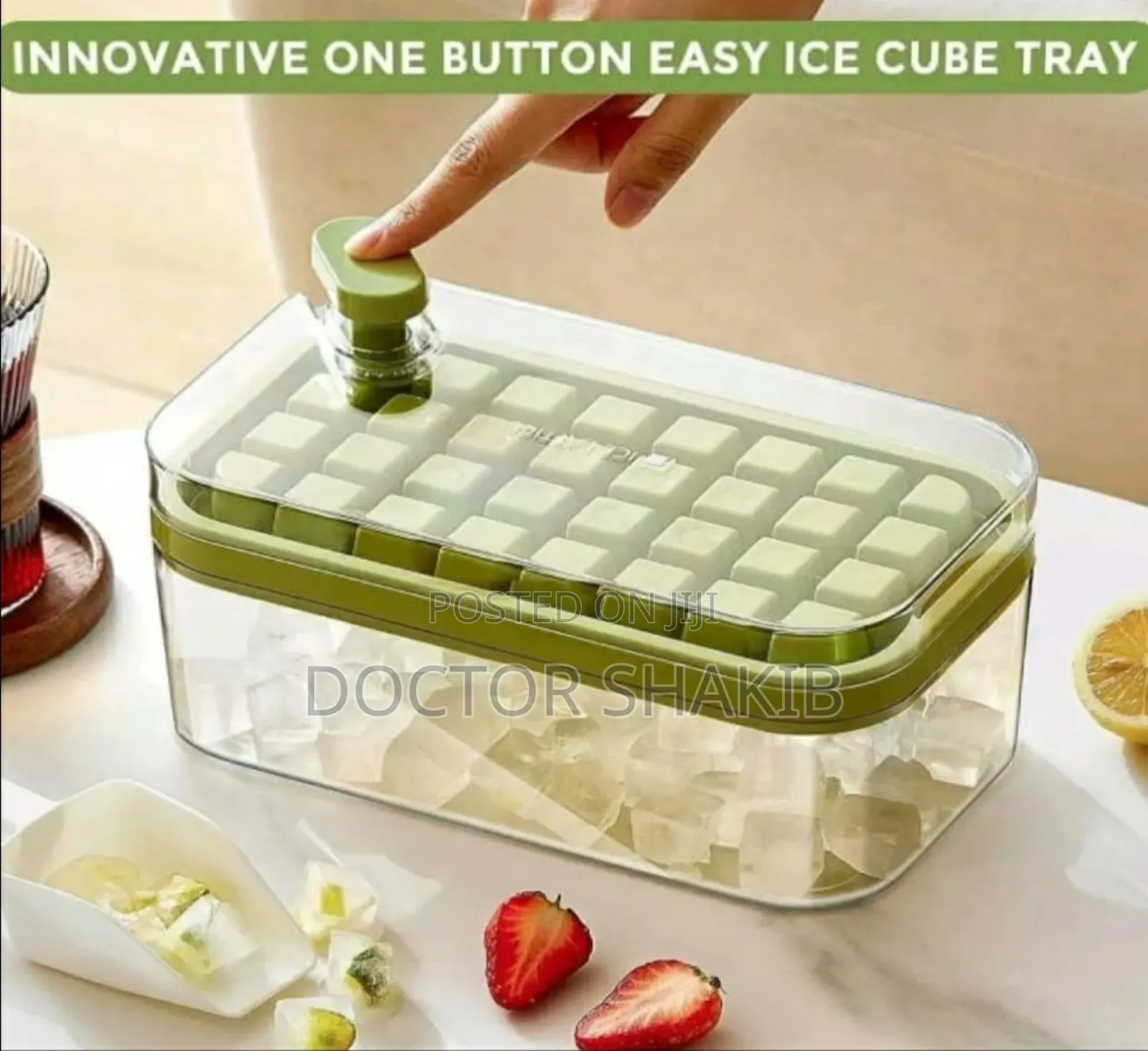 Unique Odor Free Ice Cube Mold With Quick Release Button