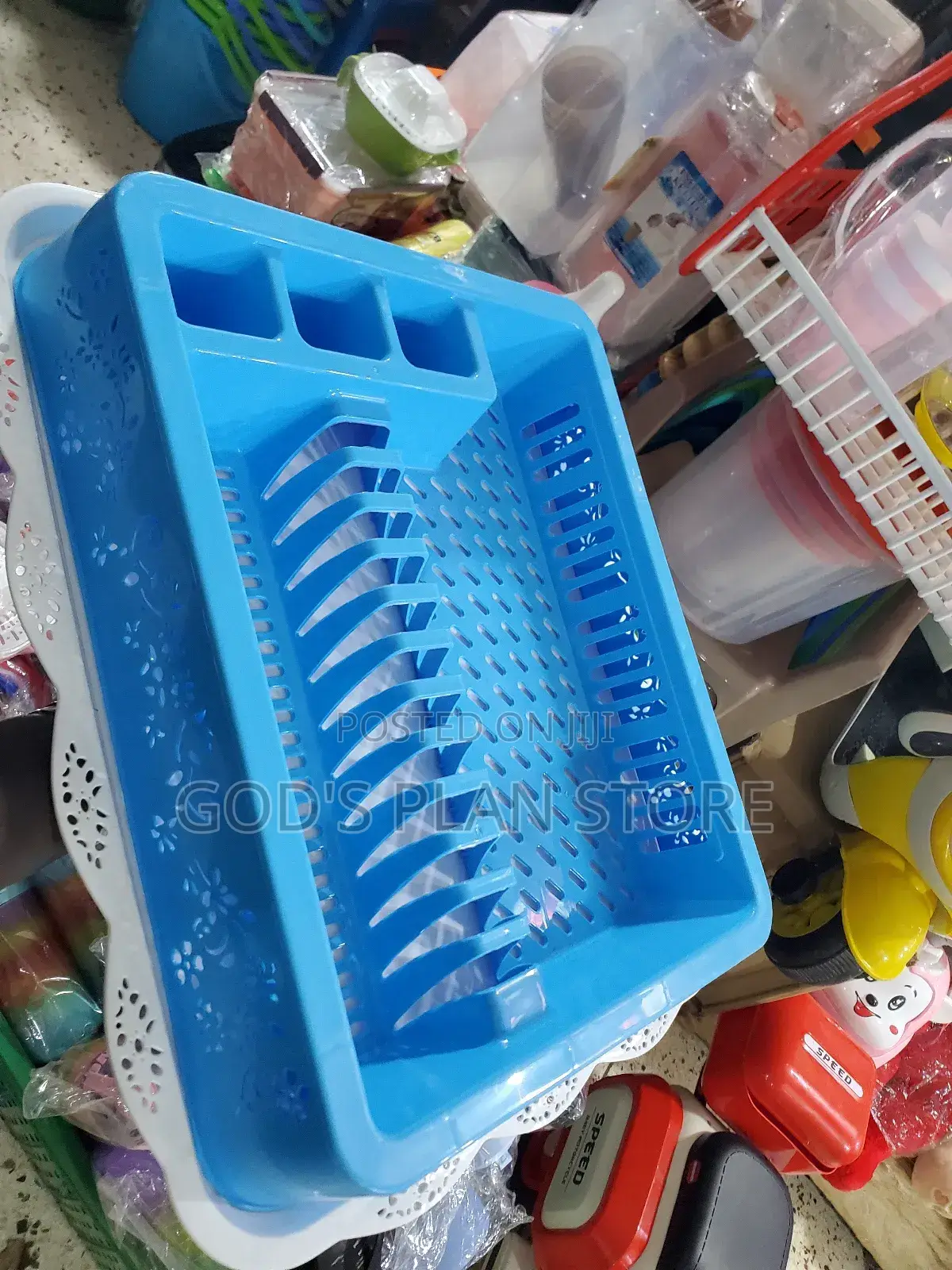 Plastic Dish Rack With Tray
