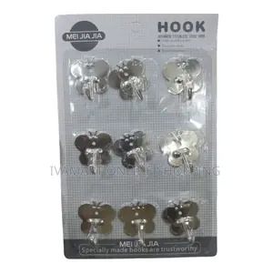 Adhesive Wall Sticky Hooks - 9 in a Pack