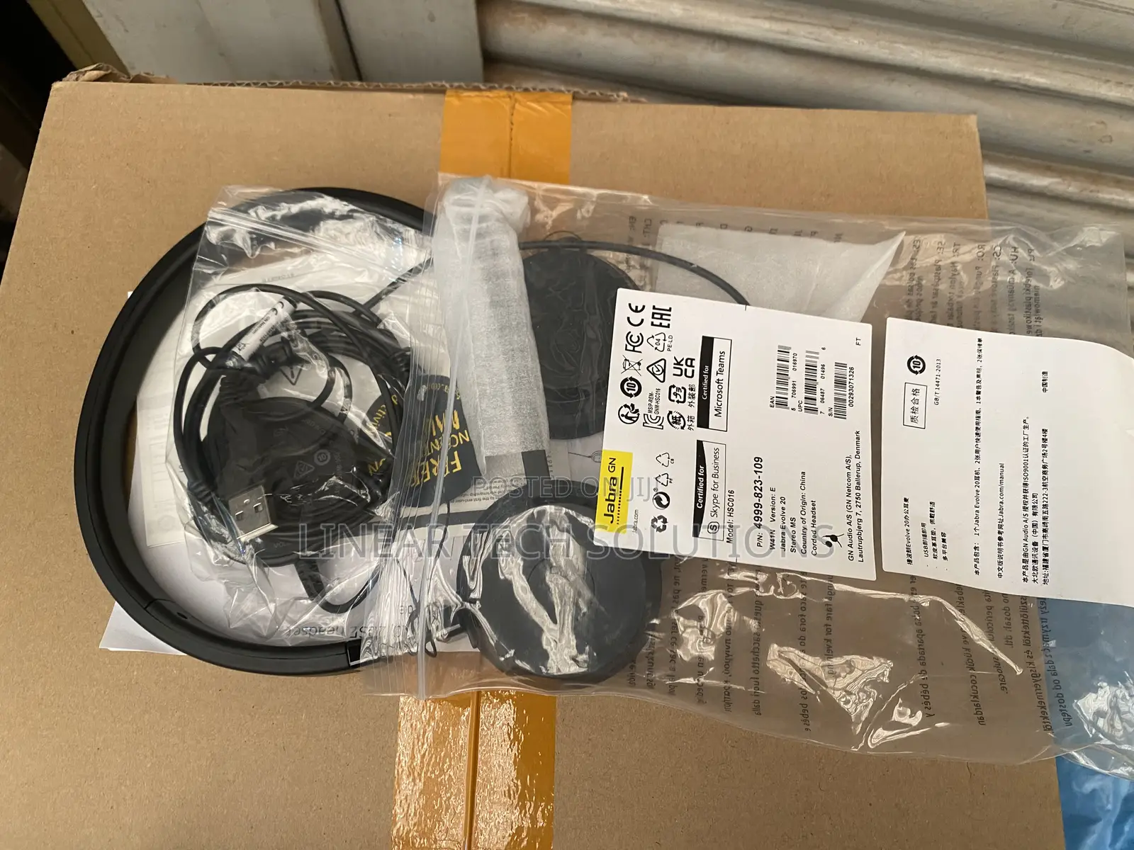 Jabra Evolve 20 Microsoft Lync Stereo Headset, Black