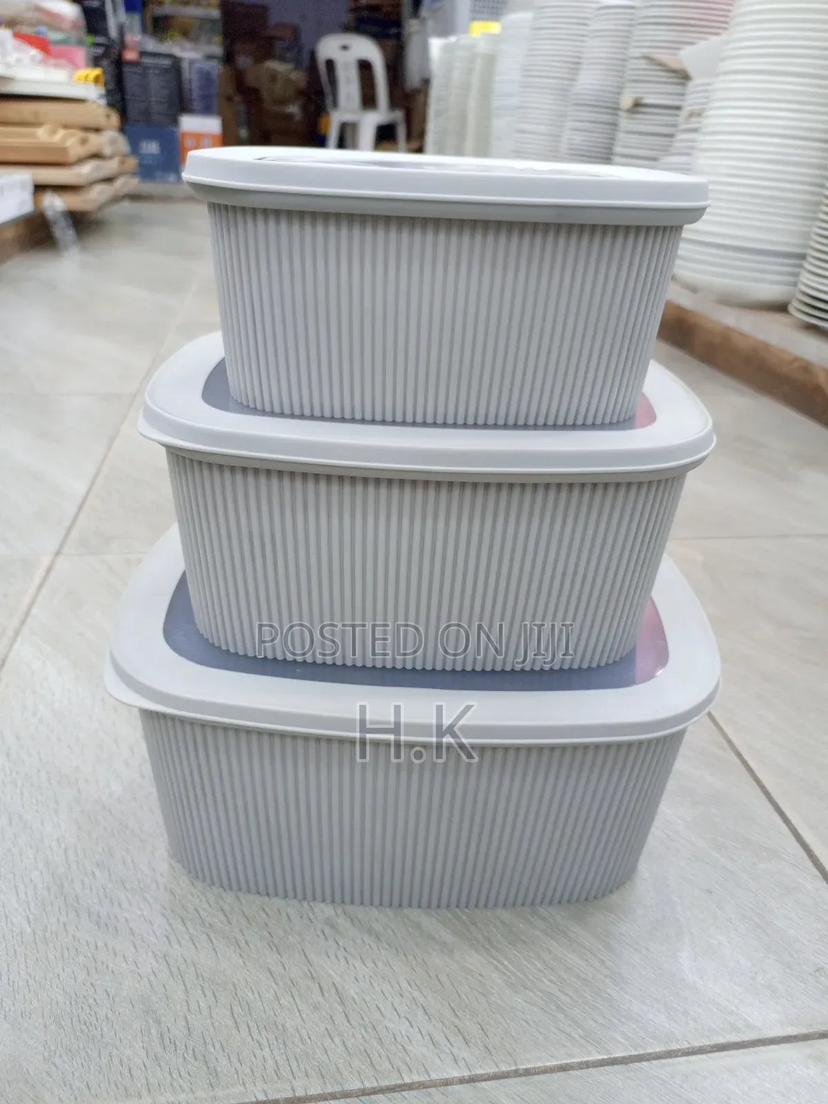 3pcs Stackable Kitchen Storage Containers
