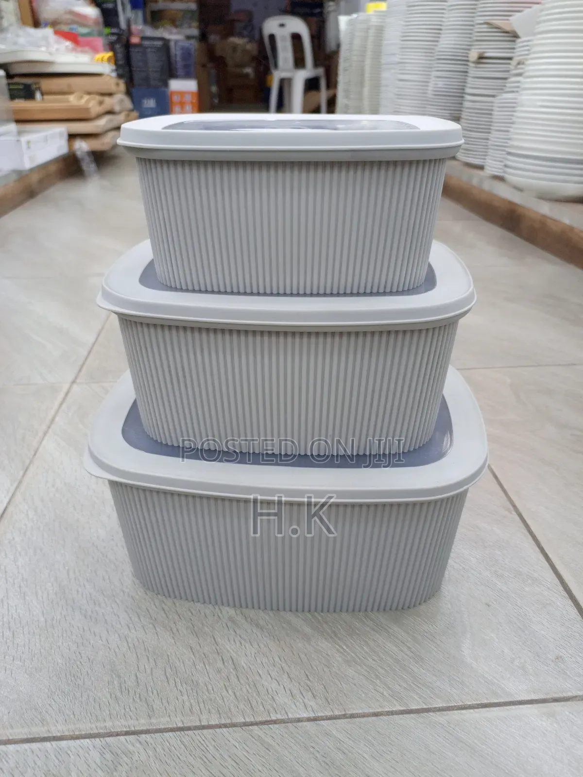 3pcs Stackable Kitchen Storage Containers