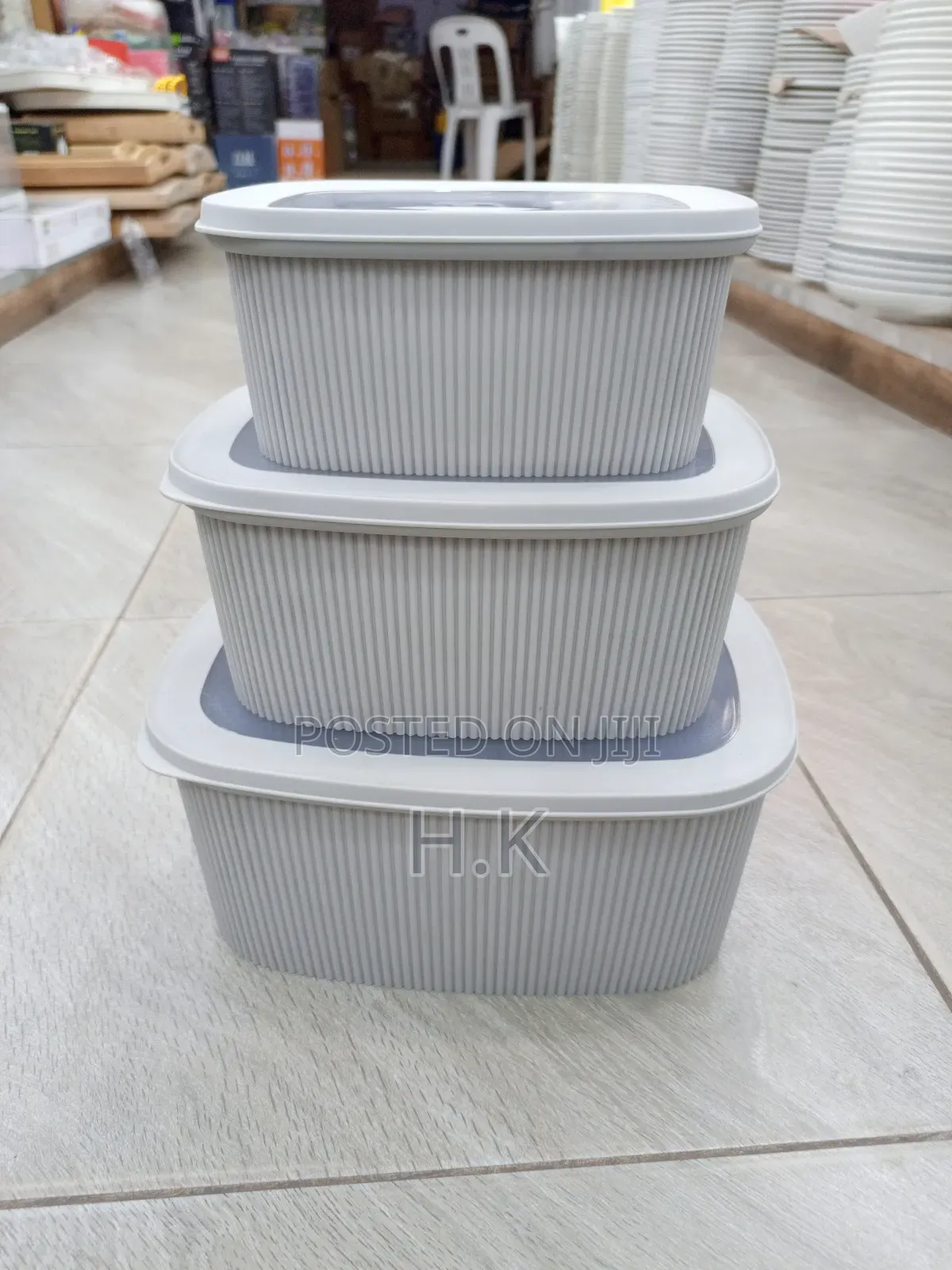 3pcs Stackable Kitchen Storage Containers