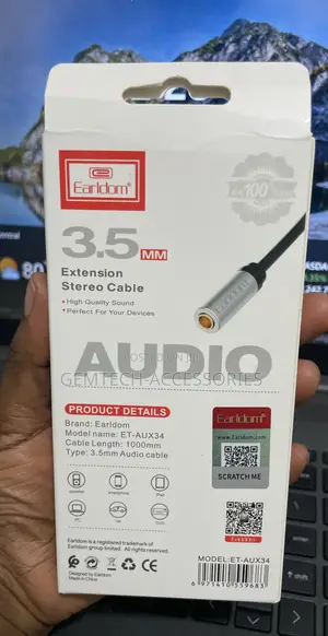 Pin to Aux Cable 3m