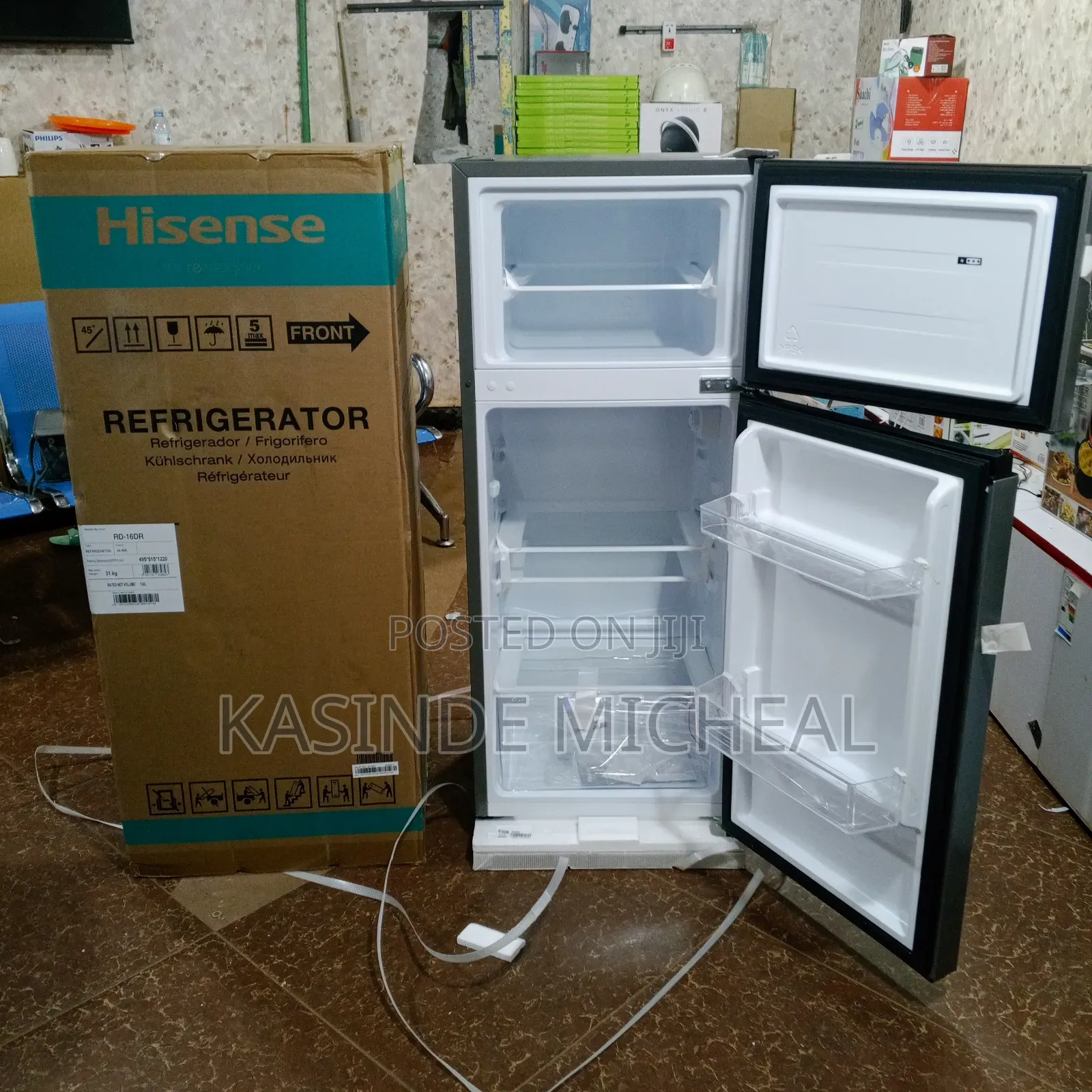 160litres Hisence Refrigerator Double Door With Top Freezer
