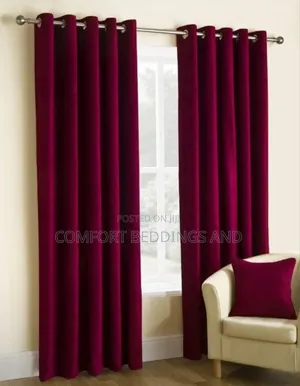 Pair Of Curtains  Maroon