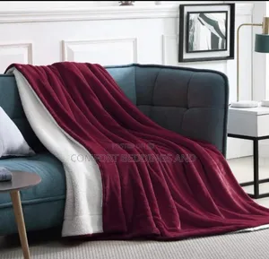 Cotton Fleece Blanket Maroon