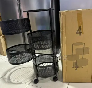 4tier Round Metallic Kitchen Basket