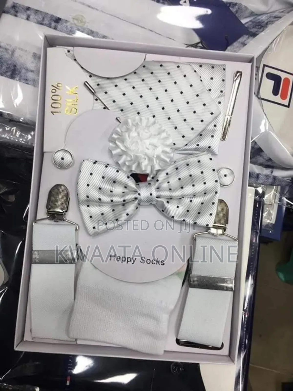7 Piece Pack Men’S Accessories Set, Necktie,Socks, Etc