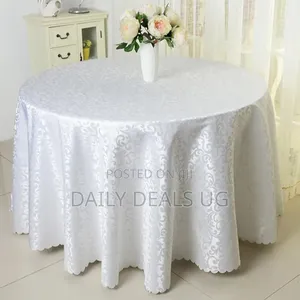 Luxury Burgundy Round Tablecloth for Wedding Ceremony
