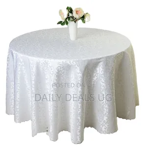 Luxury Burgundy Round Tablecloth for Wedding Ceremony