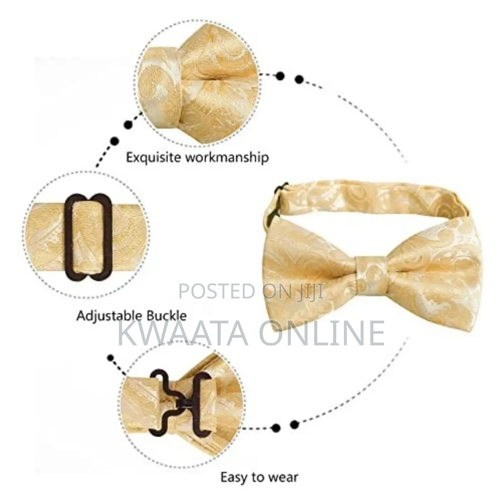 Men Floral Bow Ties Pocket Square Cufflinks Bowties Set