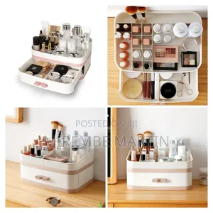 Makeup Countertop, Stackable Vanity Organizer With Drawer