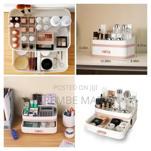 Makeup Countertop, Stackable Vanity Organizer With Drawer