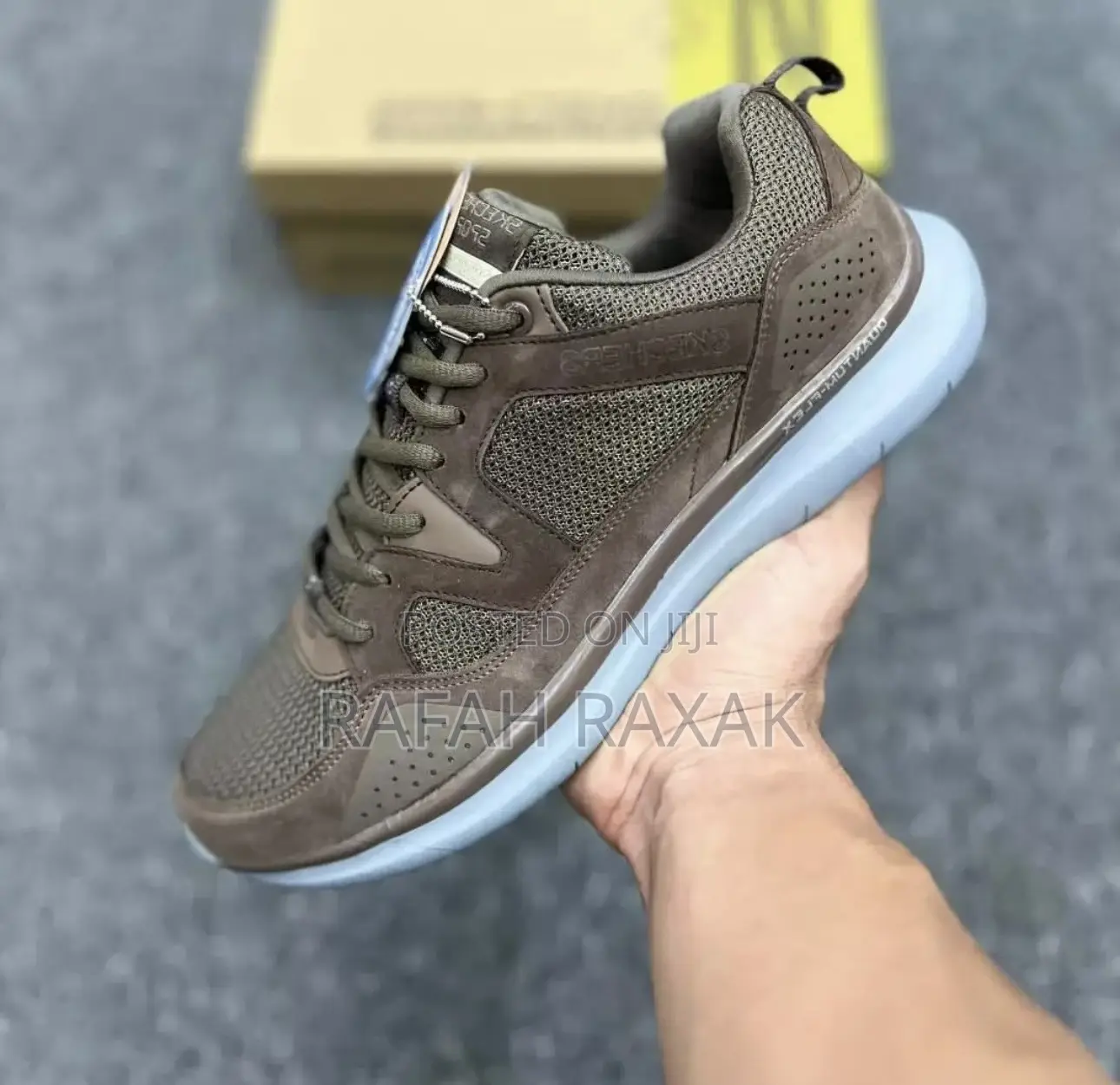 Original Men’S Brown Relax Fit Quantum Flex Skechers Sneaker