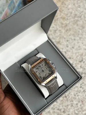 Men's Original Cartier Wrist Time Piece With Genuine Leather