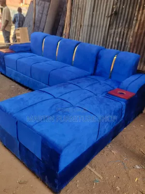 L Sofa Set Blue in Colour High Quality for Sale