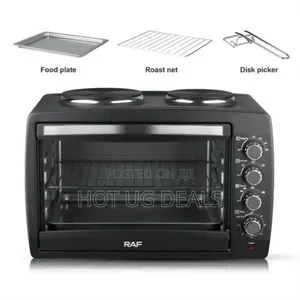 Raf 55 Litres Electric Oven With 2 Hotplates R.5317 - Black