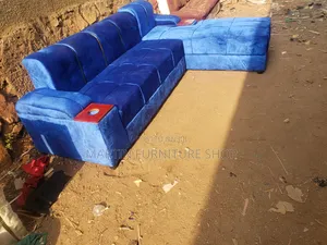 L Sofa Set Available for Sale Blue in Colour