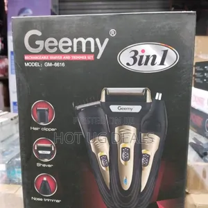 Geemy 3-in-1 Rechargeable Shaver And Trimmer Set