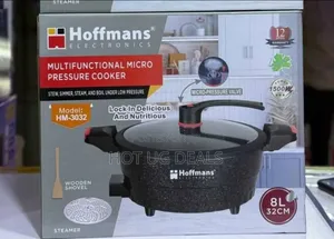 Hoffmans Hm-3032, Micro Pressure Cooker, 8ltr, 1500w - Black