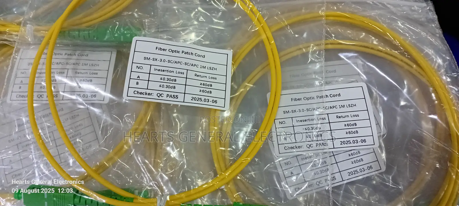 Fiber Patch Cord Apc Sc To Sc 1 Meter