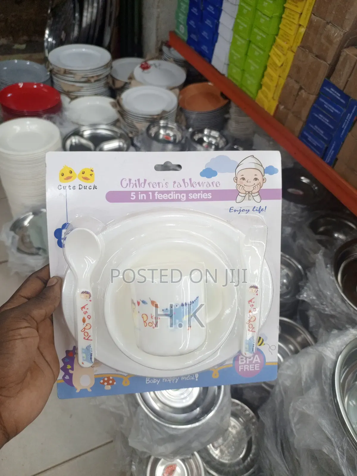 Cute Duck Children's Tableware 5-in-1 Feeding Series Set