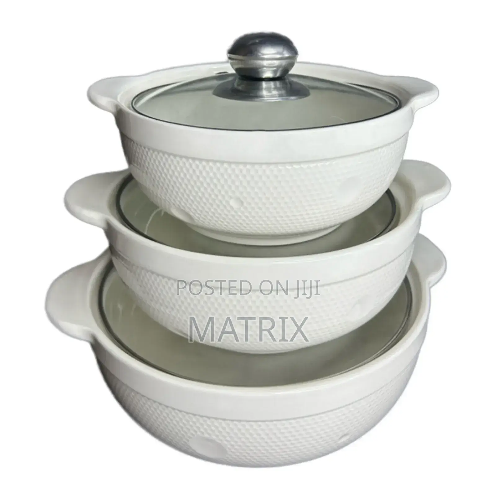 Modern 3pcs Ceramic Soup Pot