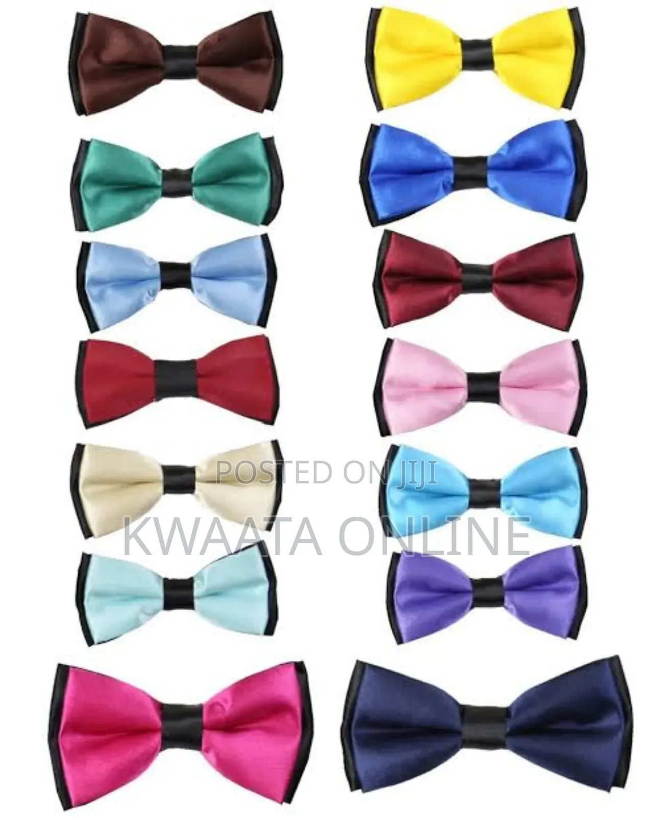 1 Pc Mens Tuxedo Solid Color Satin Classic Pre-tied Bow Tie