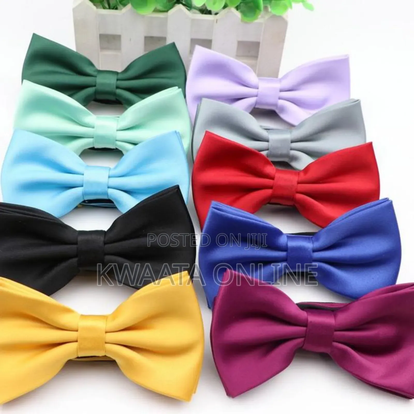 1 Pc Mens Tuxedo Solid Color Satin Classic Pre-tied Bow Tie