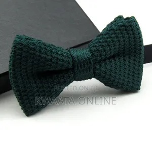 Men Solid Knitted Pre-Tied Bowtie Formal Party Bow Tie