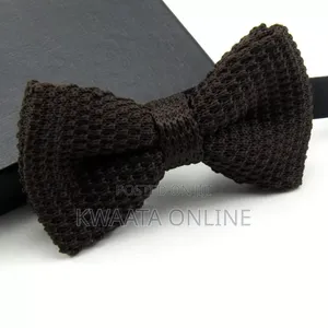 Men Solid Knitted Pre-Tied Bowtie Formal Party Bow Tie