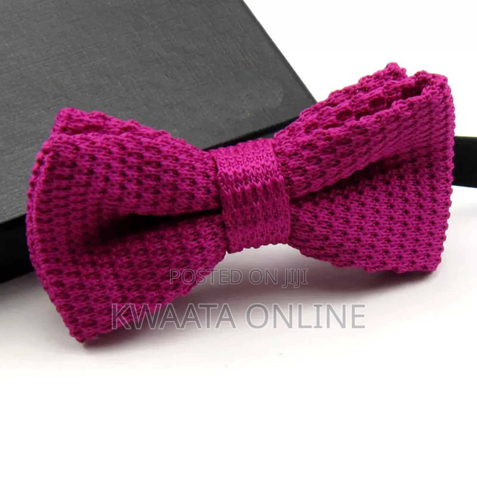 Men Solid Knitted Pre-Tied Bowtie Formal Party Bow Tie