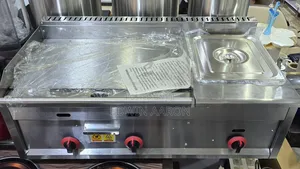 Double Gas Griddle With Deep Fryer