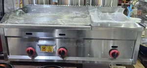 Double Gas Griddle With Deep Fryer
