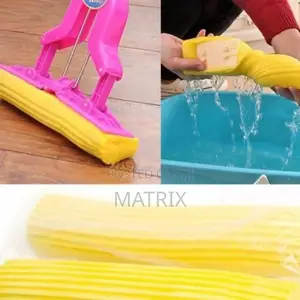 Household Cleaning Mop With Absorbent Rubber Head