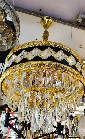 Modern Gold/ Black Hanging Chandelier