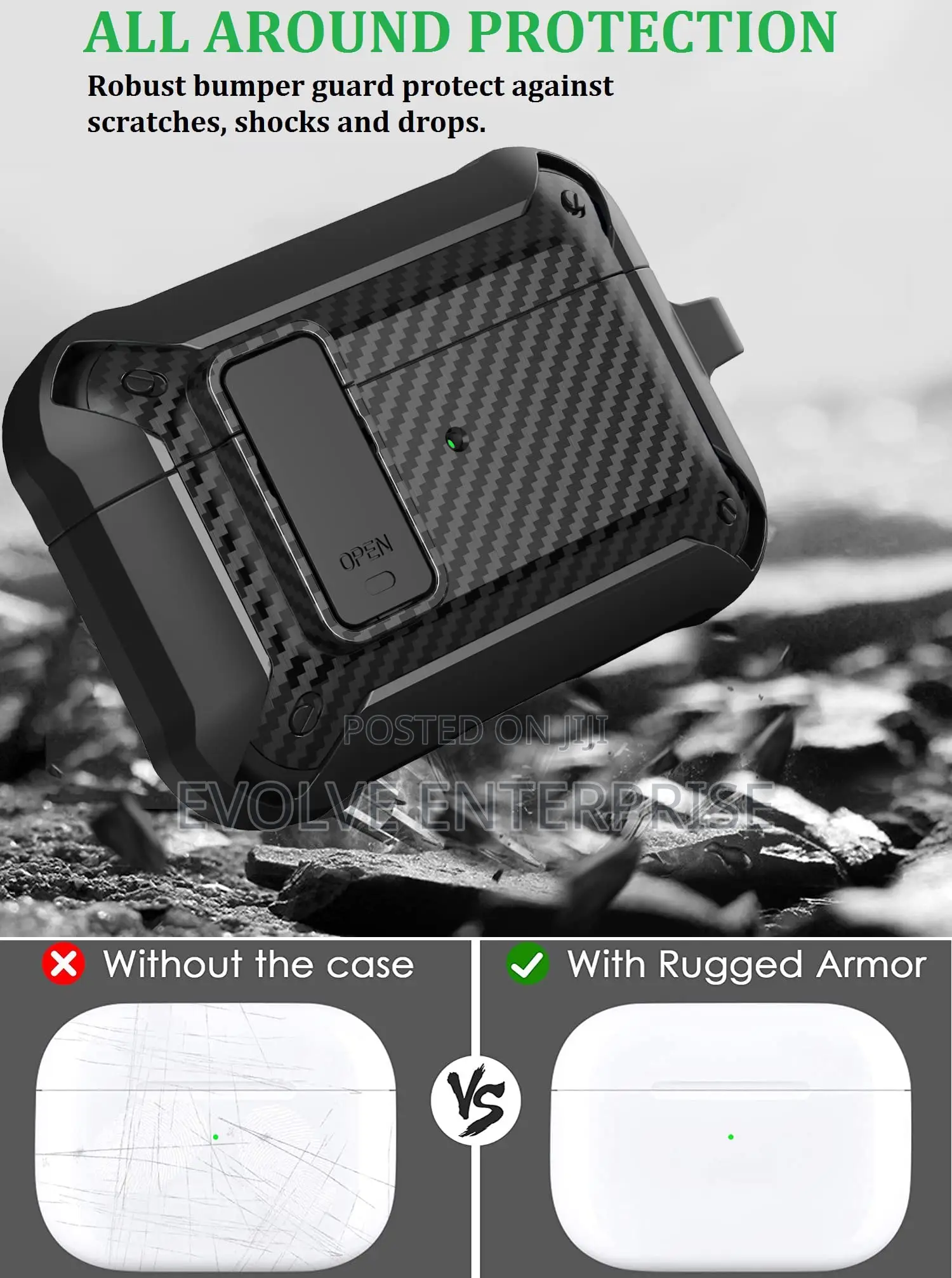 Rugged Locking Case for Airpod Pro 2nd