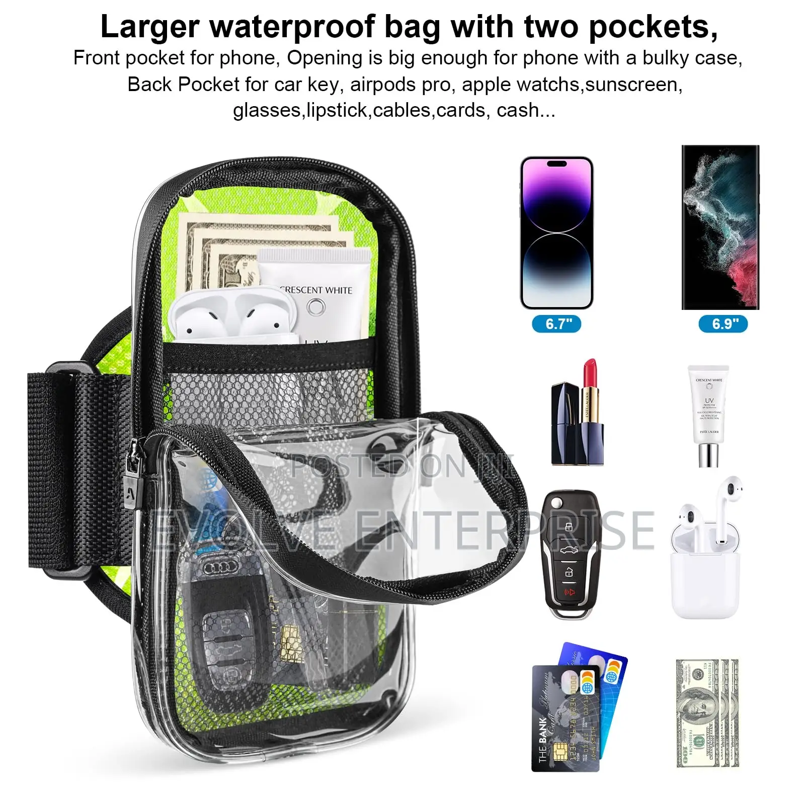 Clear Running Phone Holder Armband