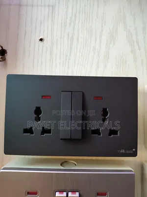 Unique Black Double Multiple Socket