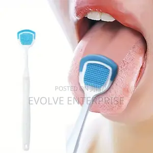 Reusable Silicone Tongue Scraper Brush
