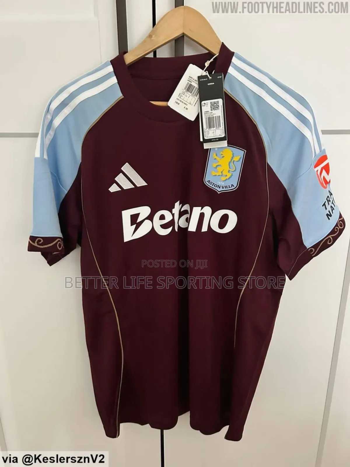 Aston Villa Jersey Original Players Version 25/26
