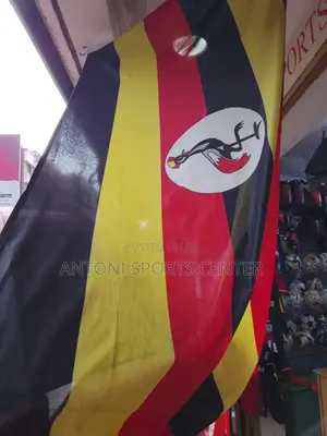Uganda Flag Cotton Material Extended Size