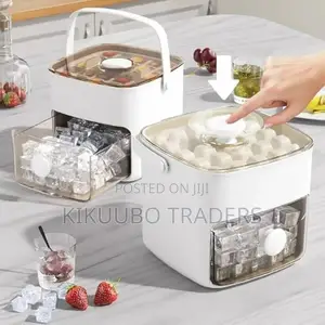 Top Press Ice Cube Tray With Lid and Bin