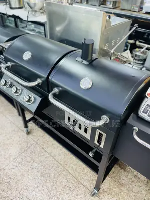 Both Gas and Charcoal BBQ Grill Machine