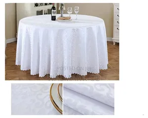 White Round Table Cloth