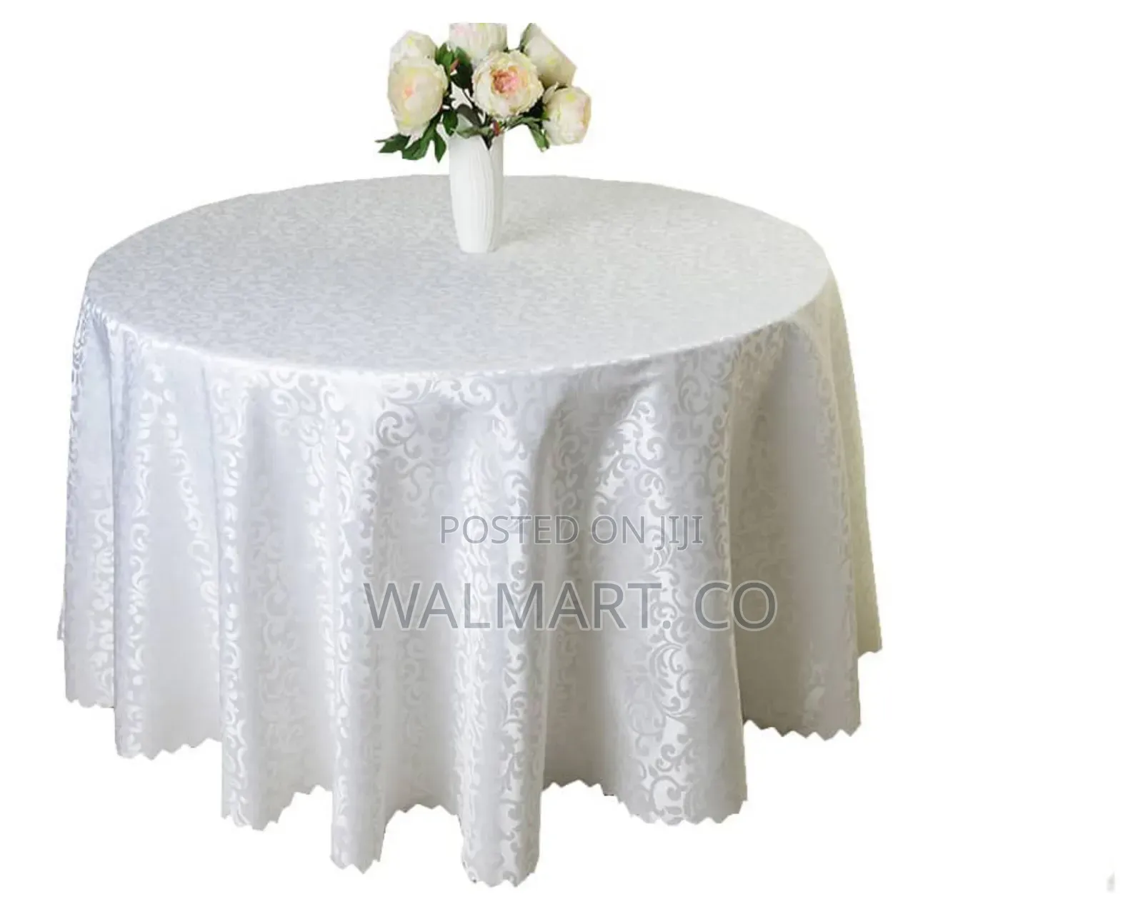 White Round Table Cloth
