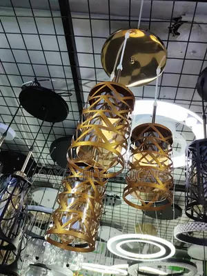 3in 1 Modern Gold Living Room Hanging Lamp