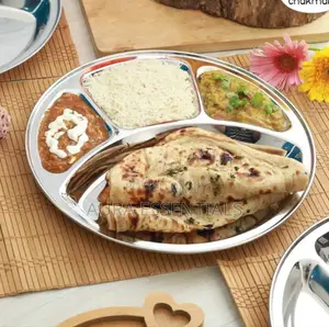 Stainless Steel Round Divided Dinner Plate