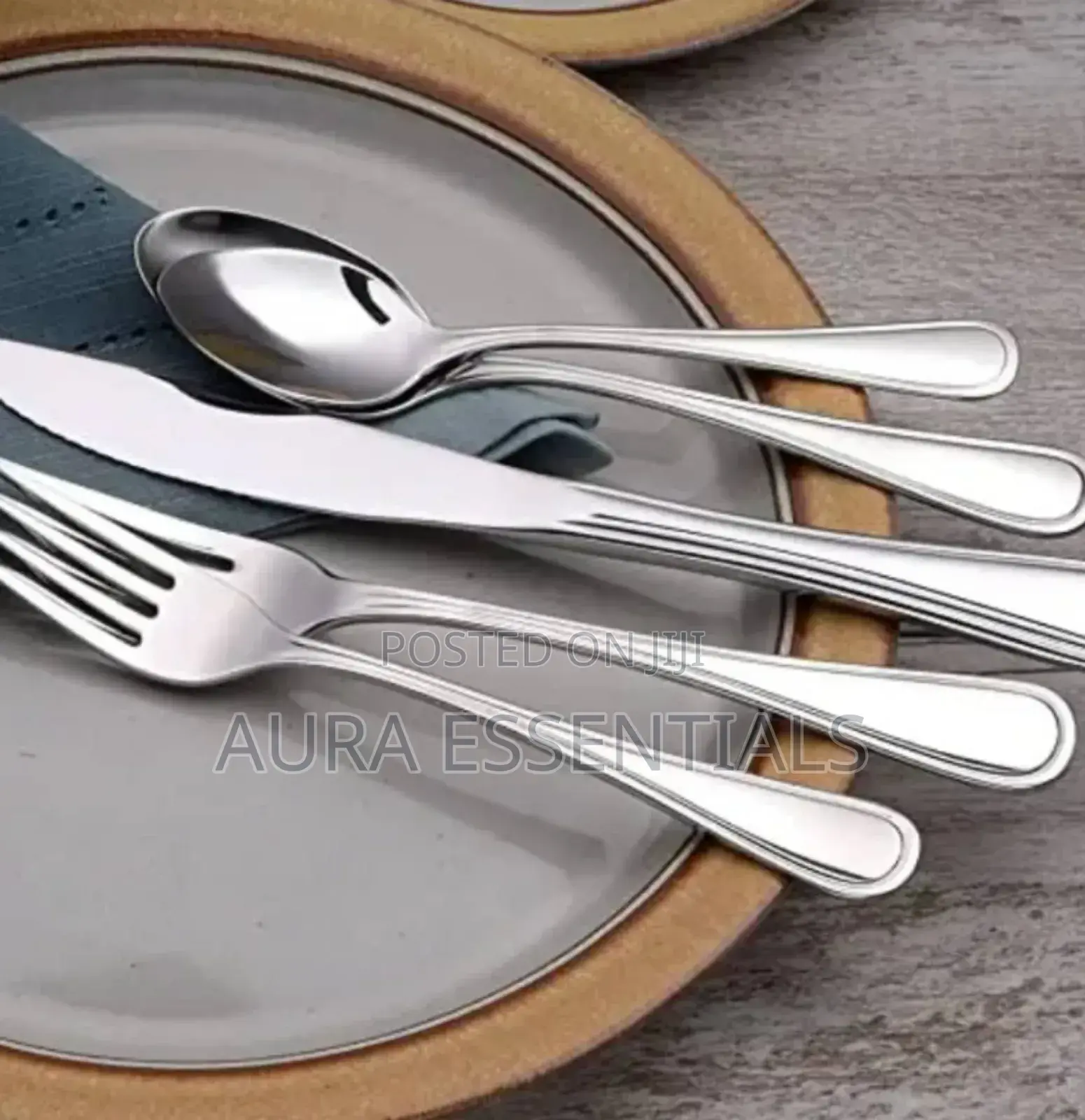 24-Piece Cutlery Set-Silver Stainless Steel